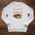 Reader Mole Finished Book Humor Literary Apparel Raglan Sleeve Sweatshirt Heather Mustard
