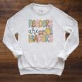 Readers Are Leaders Reading Book Lovers Teacher Women Kids Raglan Sleeve Sweatshirt Heather Mustard Readers Are Leaders Reading Book Lovers Teacher Women Kids Raglan Sleeve Sweatshirt Heather Mustard