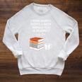 Reading 6-7 Six Seven Meme English Teacher Book Lover Raglan Sleeve Sweatshirt Heather Mustard