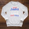 Reading Make America Read Again Book Lover Raglan Sleeve Sweatshirt Heather Mustard