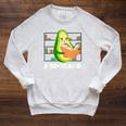 Reading Avocado Book School Librarian Abookado Raglan Sleeve Sweatshirt Heather Mustard