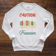 Reading Banned Books Cause Intellectual Freedom Raglan Sleeve Sweatshirt Heather Mustard
