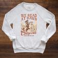 Reading Book Club Western Life We Read At Dawn Cowgirls Raglan Sleeve Sweatshirt Heather Mustard