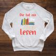 Reading Book Library Literature T-Shirt Raglan Sleeve Sweatshirt Heather Mustard