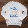 Reading Book Lover Bookish Summer Sandy A Beach Book Club Raglan Sleeve Sweatshirt Heather Mustard
