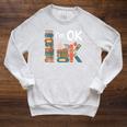 Reading Book Lover I'm Ok Bookworm Librarian Reader Raglan Sleeve Sweatshirt Heather Mustard