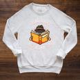 Reading Book Lover Librarian Bibliophile Teacher Raglan Sleeve Sweatshirt Heather Mustard
