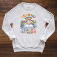 Reading Colors Our World Rainbow Books Kids Raglan Sleeve Sweatshirt Heather Mustard Reading Colors Our World Rainbow Books Kids Raglan Sleeve Sweatshirt Heather Mustard