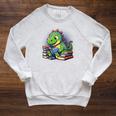 Reading Dinosaur Book Lover Cute Dino Reading Raglan Sleeve Sweatshirt Heather Mustard Reading Dinosaur Book Lover Cute Dino Reading Raglan Sleeve Sweatshirt Heather Mustard