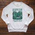 Reading Is My Favorite Sport Book Lover Bookworm Raglan Sleeve Sweatshirt Heather Mustard