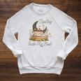 Reading Fuels My Soul Inspirational Book Lover & Bibliophile Premium Tri-Blend Raglan Sleeve Sweatshirt Heather Mustard