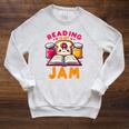 Reading Is My Jam Book Lover Kids Teacher Raglan Sleeve Sweatshirt Heather Mustard Reading Is My Jam Book Lover Kids Teacher Raglan Sleeve Sweatshirt Heather Mustard