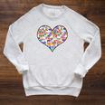 Reading Library Books Lover Heart Librarian Awesome Cute Raglan Sleeve Sweatshirt Heather Mustard