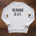 Reading Is Lit English Teacher Book Lovers Raglan Sleeve Sweatshirt Heather Mustard Reading Is Lit English Teacher Book Lovers Raglan Sleeve Sweatshirt Heather Mustard