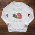 Reading Is Magic Book Reader Raglan Sleeve Sweatshirt Heather Mustard