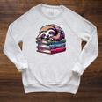 Reading Muffler Sloth On Stack Of Books Premium Tri-Blend Raglan Sleeve Sweatshirt Heather Mustard Reading Muffler Sloth On Stack Of Books Premium Tri-Blend Raglan Sleeve Sweatshirt Heather Mustard