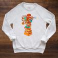 Reading Octopus Tea Coffee Book Lover Bookworm Reader Raglan Sleeve Sweatshirt Heather Mustard