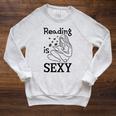 Reading Is Sexy For Book Lovers Comic Readers Manga Fans Raglan Sleeve Sweatshirt Heather Mustard