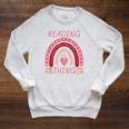 Reading Is My Thing Book Bookworm Teacher Rainbow Girl Raglan Sleeve Sweatshirt Heather Mustard