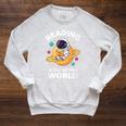 Reading Is Out Of This World Astronaut Book Lover Raglan Sleeve Sweatshirt Heather Mustard
