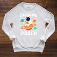 Reading Is Out Of This World Space Books Lover Kids Raglan Sleeve Sweatshirt Heather Mustard