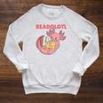 Readolotl An Axolotl That Read Many Books Axolotl Raglan Sleeve Sweatshirt Heather Mustard