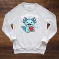 Readsolotl Amphibian Read Book Herpetologist Cute Axolotl Raglan Sleeve Sweatshirt Heather Mustard