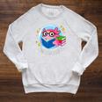 Readsolotl Axolotl Reading Book Raglan Sleeve Sweatshirt Heather Mustard