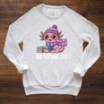 Readsolotl Cute Pink Kawaii Axolotl Reading Book Lover Raglan Sleeve Sweatshirt Heather Mustard Readsolotl Cute Pink Kawaii Axolotl Reading Book Lover Raglan Sleeve Sweatshirt Heather Mustard