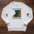 Reality Optional Reading Required Gamer Panther Book Raglan Sleeve Sweatshirt Heather Mustard