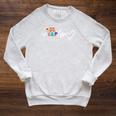 Red Panda Reading Book Heartbeat Raglan Sleeve Sweatshirt Heather Mustard