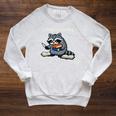 I Require Books Raccoon Raglan Sleeve Sweatshirt Heather Mustard