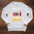 There's No Such Thing As Too Many Books Raglan Sleeve Sweatshirt Heather Mustard