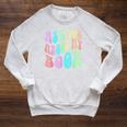Retro ASK ME About MY BOOK Published Author Event Vibes Raglan Sleeve Sweatshirt Heather Mustard