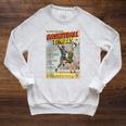 Retro Basketball Player Comic Book Style Dunker Graphic Raglan Sleeve Sweatshirt Heather Mustard