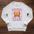 Retro Beach Reads Club Crab Summer Vacation Book Girl Hawaii Raglan Sleeve Sweatshirt Heather Mustard