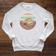 Retro Book Bookworm Book Lover Reader Reading Raglan Sleeve Sweatshirt Heather Mustard