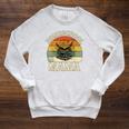 Retro Floral Homeschool Mama Wildflower Book Stack Aesthetic Raglan Sleeve Sweatshirt Heather Mustard