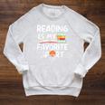 Retro Reading Is My Favorite Sport Basketball World Book Day Raglan Sleeve Sweatshirt Heather Mustard Retro Reading Is My Favorite Sport Basketball World Book Day Raglan Sleeve Sweatshirt Heather Mustard