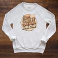 Retro Tired Moms Book Club Bookish Booktrovert Mother's Day Raglan Sleeve Sweatshirt Heather Mustard