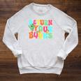 Return Your Books School Librarian School Library Worker Raglan Sleeve Sweatshirt Heather Mustard