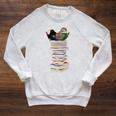 Robin Owl Bird Birds With Books Birdlover Animal Raglan Sleeve Sweatshirt Heather Mustard