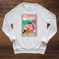 Romance Novels Really Good Stories Tarot Card Book Lover Raglan Sleeve Sweatshirt Heather Mustard