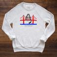 San Francisco Cat Golden Gate Bridge Book Lover Vintage Raglan Sleeve Sweatshirt Heather Mustard