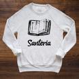 Santeria Bruja Book Raglan Sleeve Sweatshirt Heather Mustard