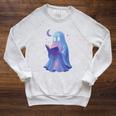 Scary Reading Book Lovers Halloween Costume Pastel Ghost Raglan Sleeve Sweatshirt Heather Mustard