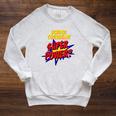 School Counselor Teacher Superhero Superpower Comic Book Premium Tri-Blend Raglan Sleeve Sweatshirt Heather Mustard