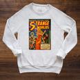 Sci Fi Pin Up Girl Science Fiction Vintage Horror Comic Book Raglan Sleeve Sweatshirt Heather Mustard