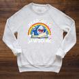 Shark Reading Is Jawsome Book Rainbow Kid Boys Toddler Raglan Sleeve Sweatshirt Heather Mustard