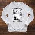 Siamese Cat Reading And Books Raglan Sleeve Sweatshirt Heather Mustard Siamese Cat Reading And Books Raglan Sleeve Sweatshirt Heather Mustard